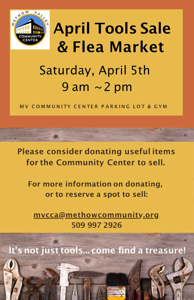 2025 MVCC April Tools Sale & Flea Market Flyer