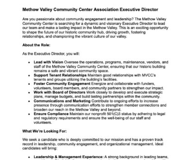 MVCCA Executive Director Position Brief